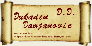 Dukadin Damjanović vizit kartica